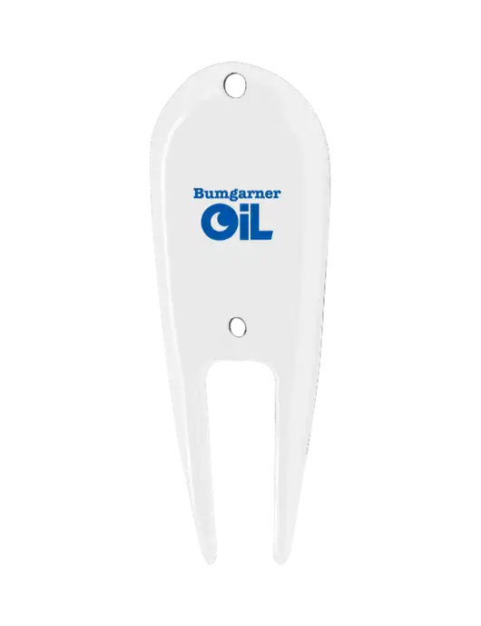 White Divot Tool w/Bumgarner Oil Logo