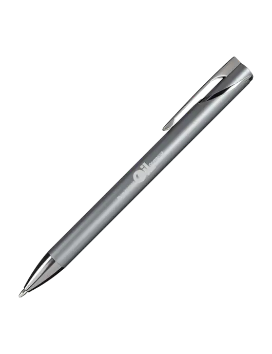 Dark Grey HyperNova Ballpoint Pen - Black Ink w/Bumgarner Oil Logo
