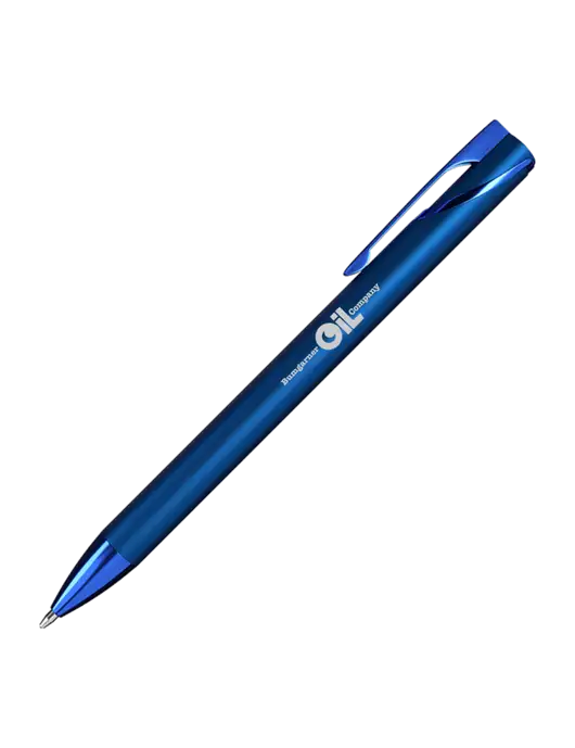 Navy HyperNova Ballpoint Pen - Black Ink w/Bumgarner Oil Logo