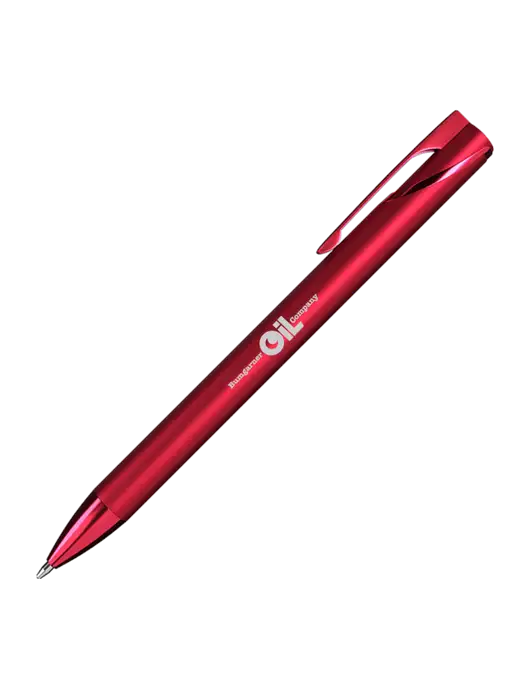 Red HyperNova Ballpoint Pen - Black Ink w/Bumgarner Oil Logo