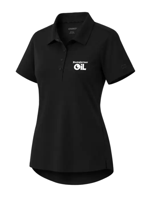 OGIO Womens Envision Black Polo w/Bumgarner Oil Logo