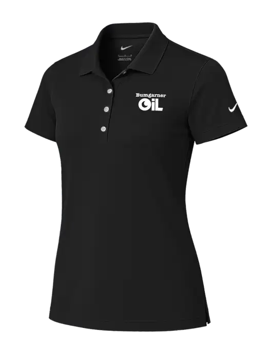 Nike Womens Black Tech Basic Dri-FIT Polo
 w/Bumgarner Oil Logo