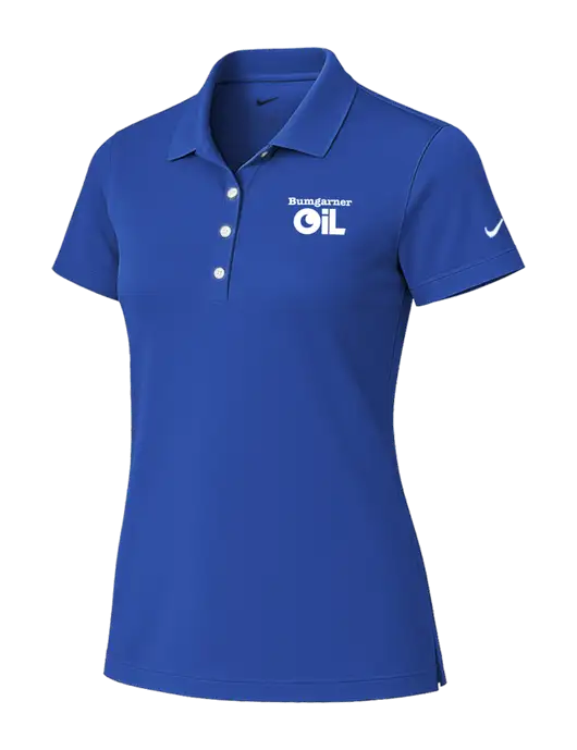 Nike Womens Royal Tech Basic Dri-FIT Polo
 w/Bumgarner Oil Logo