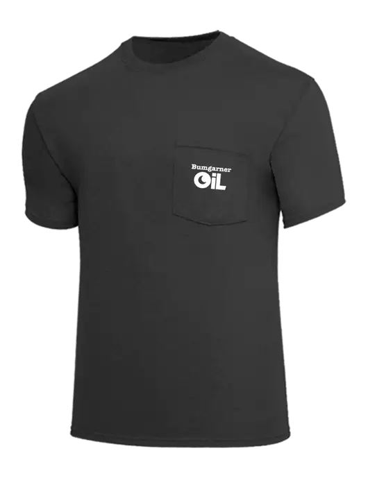 Core Blend Charcoal Grey Pocket T-Shirt w/Bumgarner Oil Logo