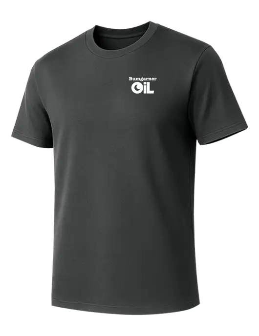 Allmade Charcoal Grey Organic Cotton Tee w/Bumgarner Oil Logo