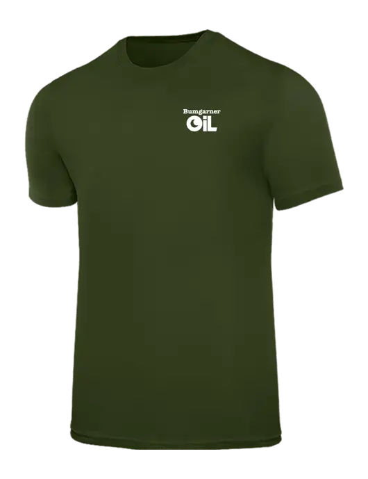 Allmade Dark Olive Green Organic Cotton Tee w/Bumgarner Oil Logo