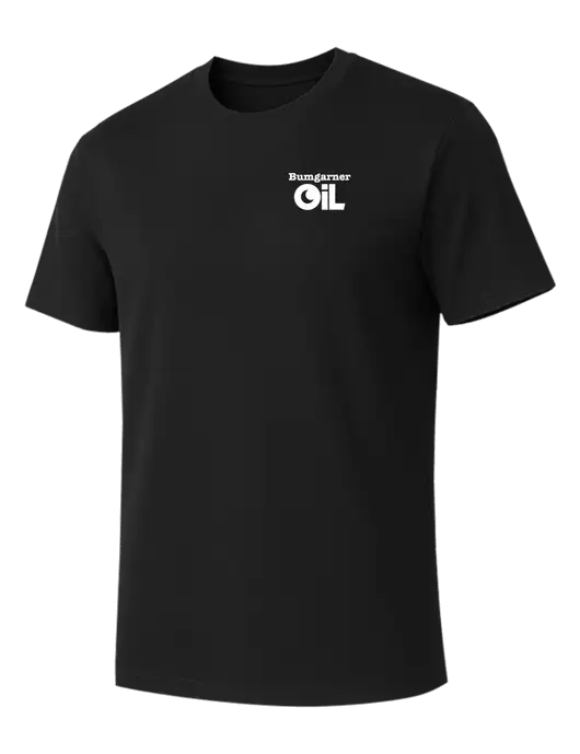 Allmade Deep Black Organic Cotton Tee w/Bumgarner Oil Logo