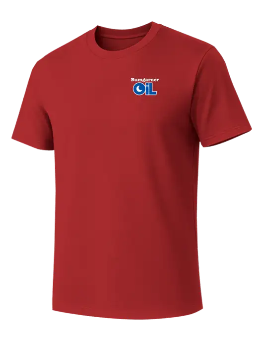 Allmade Revolution Red Organic Cotton Tee w/Bumgarner Oil Logo