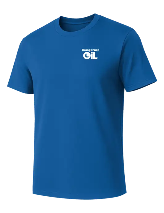 Allmade Royal Blue Organic Cotton Tee w/Bumgarner Oil Logo