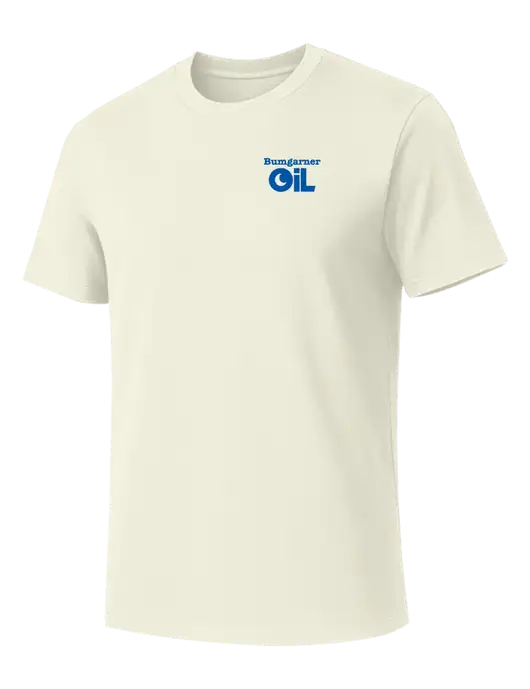 Allmade White Sand Organic Cotton Tee w/Bumgarner Oil Logo