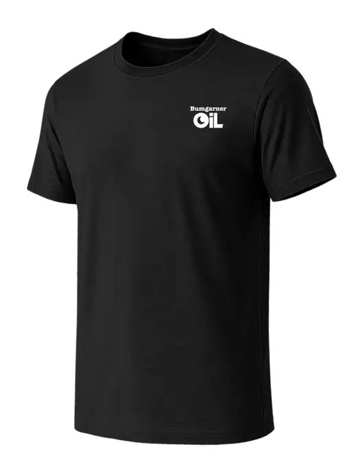 BELLA+CANVAS Black CVC Short Sleeve Tee w/Bumgarner Oil Logo