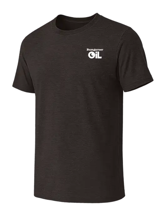 BELLA+CANVAS Dark Grey Heather CVC Short Sleeve Tee w/Bumgarner Oil Logo