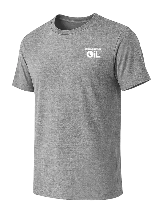 BELLA+CANVAS Heather Grey CVC Short Sleeve Tee w/Bumgarner Oil Logo