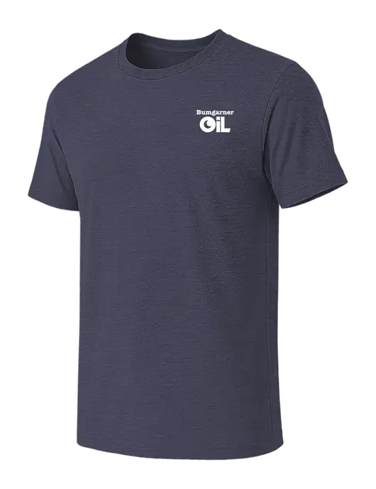 BELLA+CANVAS Heather Navy CVC Short Sleeve Tee w/Bumgarner Oil Logo
