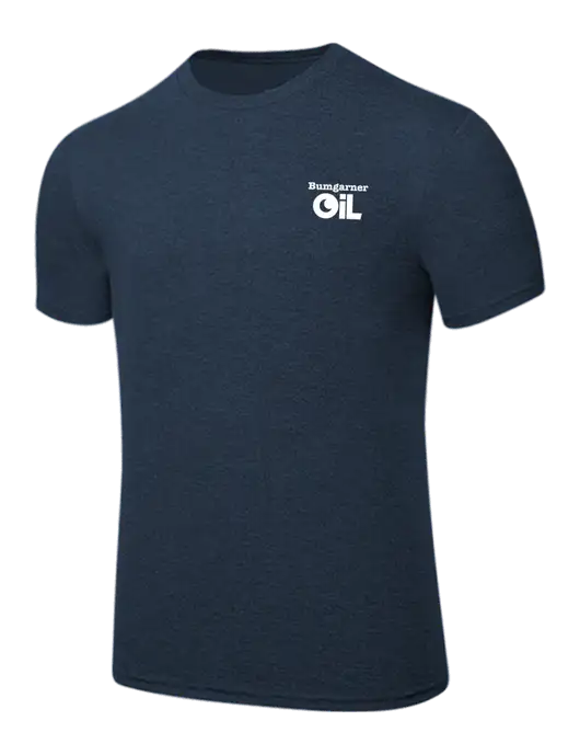 BELLA+CANVAS Heather Navy CVC Short Sleeve Tee w/Bumgarner Oil Logo