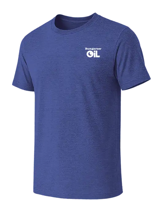 BELLA+CANVAS Heather Royal CVC Short Sleeve Tee w/Bumgarner Oil Logo