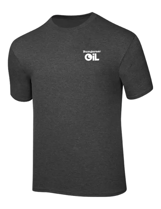 Core Blend Dark Heather Grey T-Shirt w/Bumgarner Oil Logo