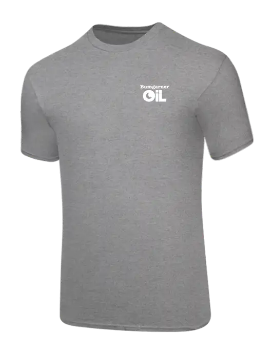 Core Blend Medium Grey Heather T-Shirt w/Bumgarner Oil Logo
