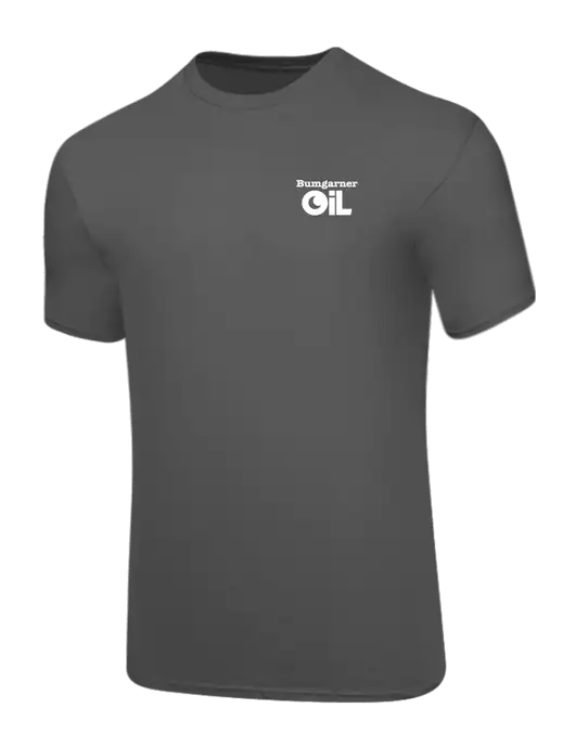 Core Blend Medium Grey T-Shirt w/Bumgarner Oil Logo