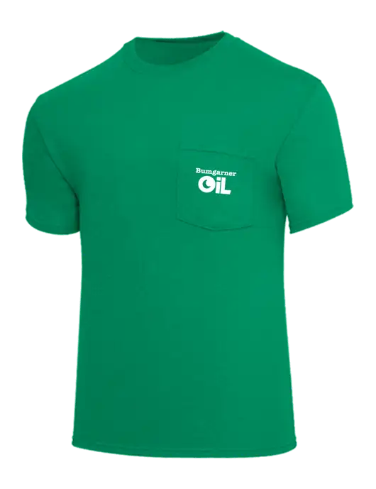 Core Blend Kelly Green Pocket T-Shirt w/Bumgarner Oil Logo