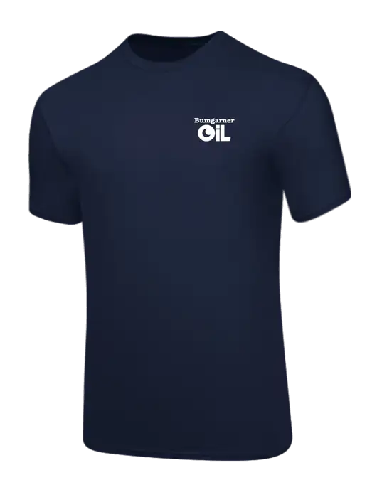 Core Blend Navy T-Shirt w/Bumgarner Oil Logo
