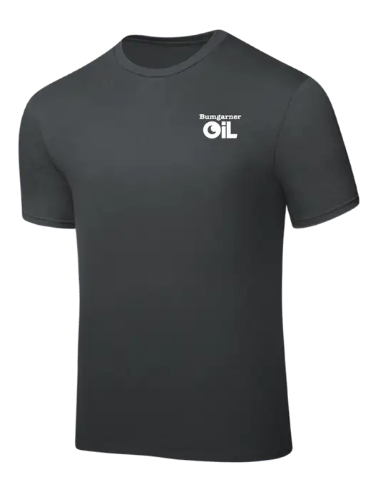 Dark Grey PosiCharge Competitor Tee w/Bumgarner Oil Logo