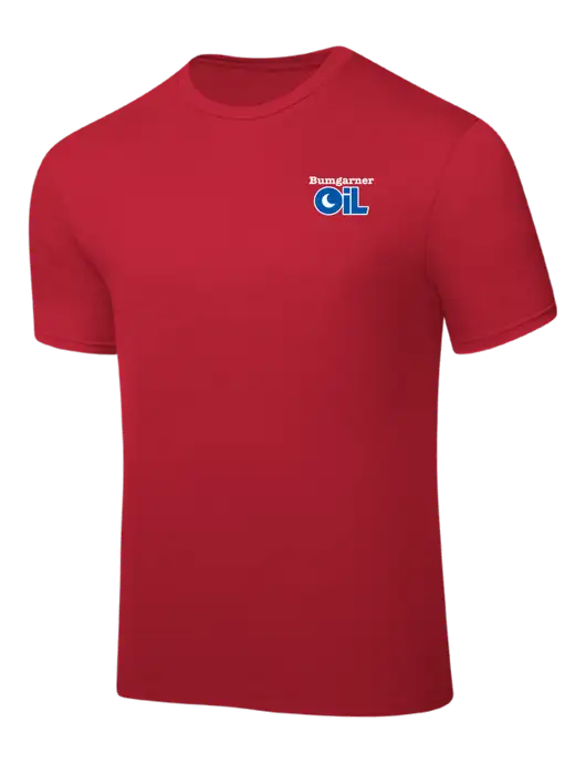Red PosiCharge Competitor Tee w/Bumgarner Oil Logo