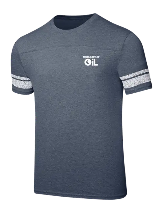 Game Heathered True Navy/White 4.5 oz T-Shirt w/Bumgarner Oil Logo