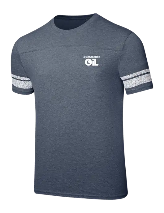 Game Heathered True Navy/White 4.5 oz T-Shirt w/Bumgarner Oil Logo
