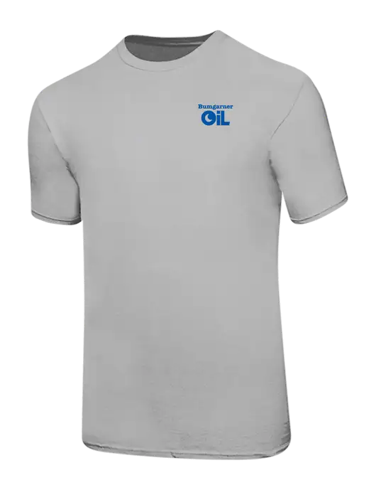 Ring Spun Silver 4.5 oz T-Shirt w/Bumgarner Oil Logo