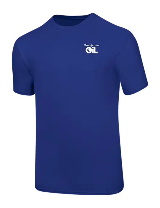 Ring Spun Royal 4.5 oz T-Shirt w/Bumgarner Oil Logo
