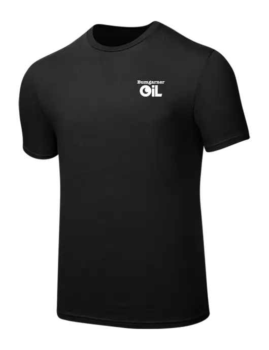 Seriously Soft Black T-Shirt w/Bumgarner Oil Logo