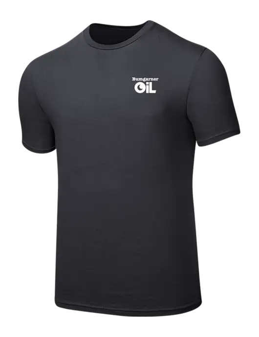 Seriously Soft Charcoal T-Shirt w/Bumgarner Oil Logo