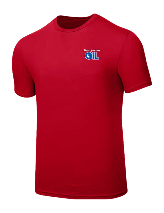 Seriously Soft Red T-Shirt w/Bumgarner Oil Logo