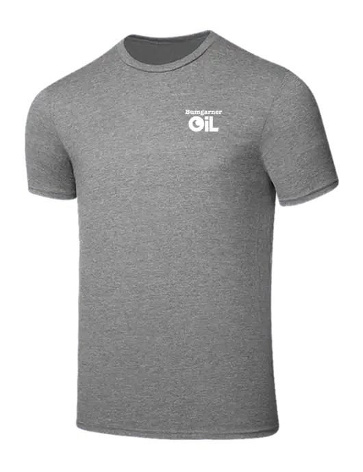 Seriously Soft Grey Frost T-Shirt w/Bumgarner Oil Logo