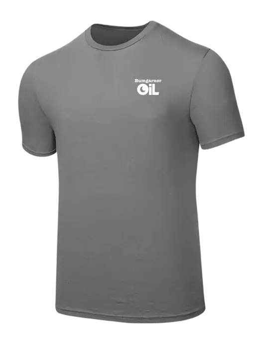 Seriously Soft Medium Grey T-Shirt w/Bumgarner Oil Logo