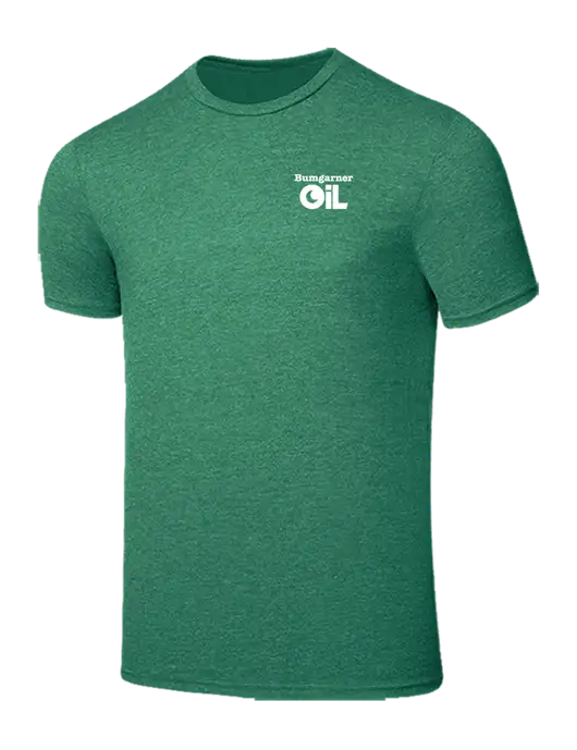 Seriously Soft Heathered Kelly Green T-Shirt w/Bumgarner Oil Logo