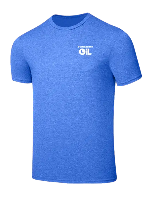 Seriously Soft Heathered Royal T-Shirt w/Bumgarner Oil Logo