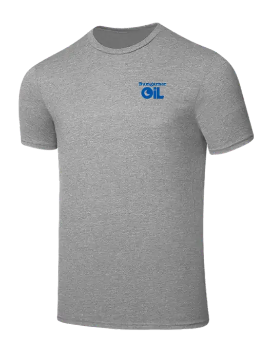 Seriously Soft Light Heather Grey T-Shirt w/Bumgarner Oil Logo