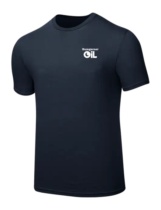 Seriously Soft Navy T-Shirt w/Bumgarner Oil Logo