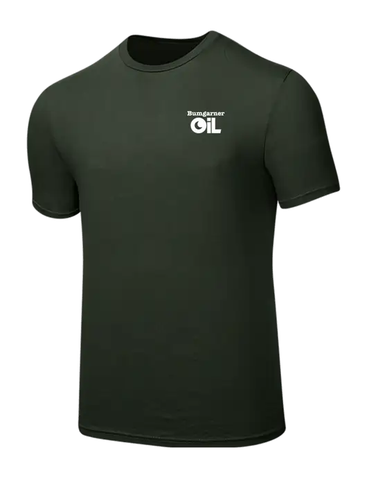Seriously Soft Dark Olive T-Shirt w/Bumgarner Oil Logo