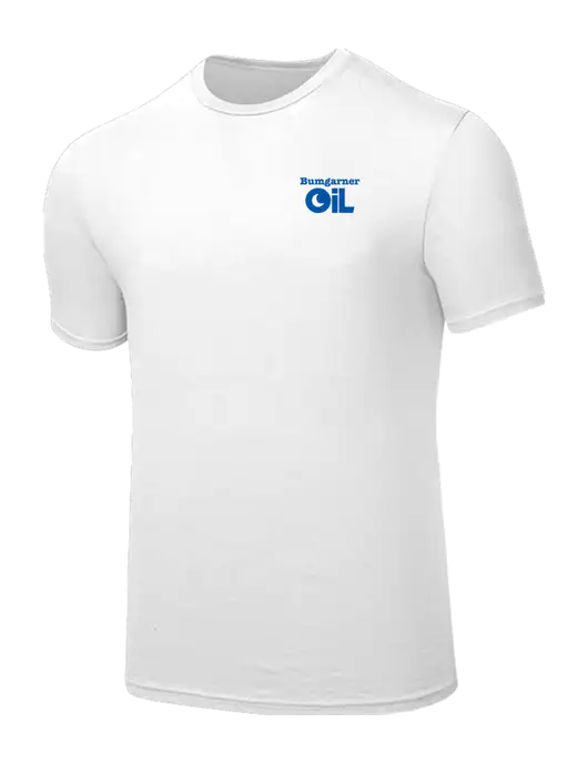 Seriously Soft White T-Shirt w/Bumgarner Oil Logo