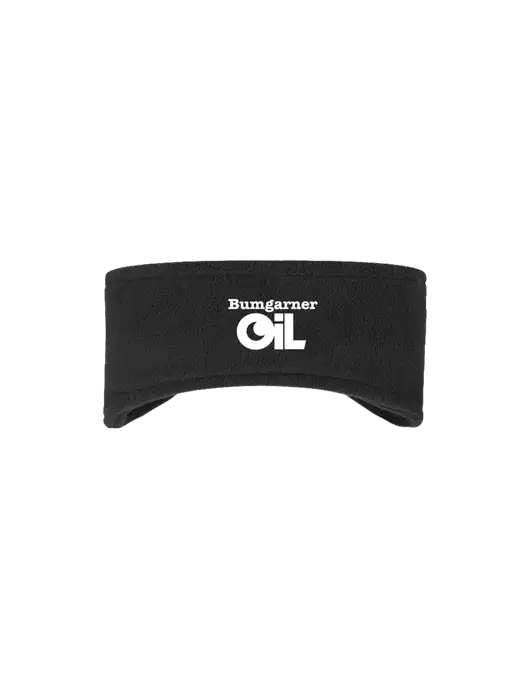 Black Stretch Fleece Headband w/Bumgarner Oil Logo