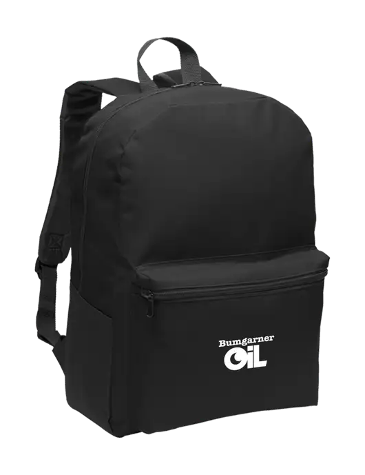 Casual Black Lightweight Laptop Backpack w/Bumgarner Oil Logo