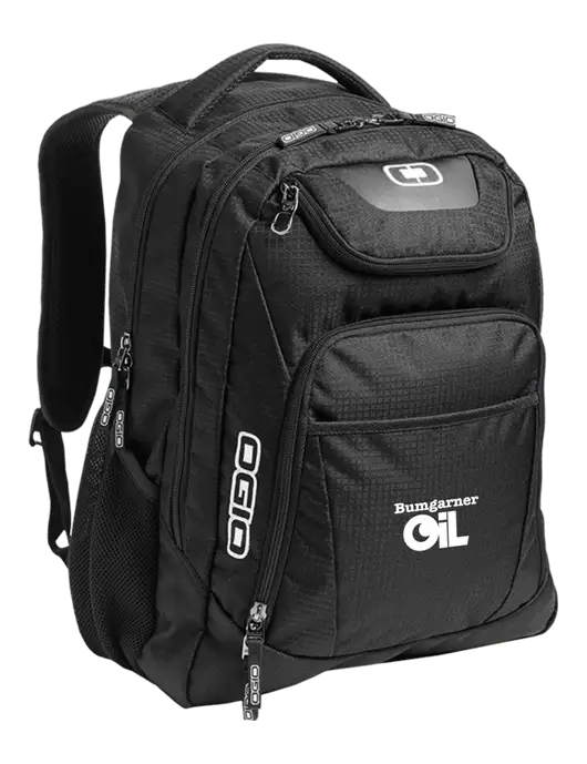 OGIO Black/Silver Excelsior Laptop Backpack w/Bumgarner Oil Logo
