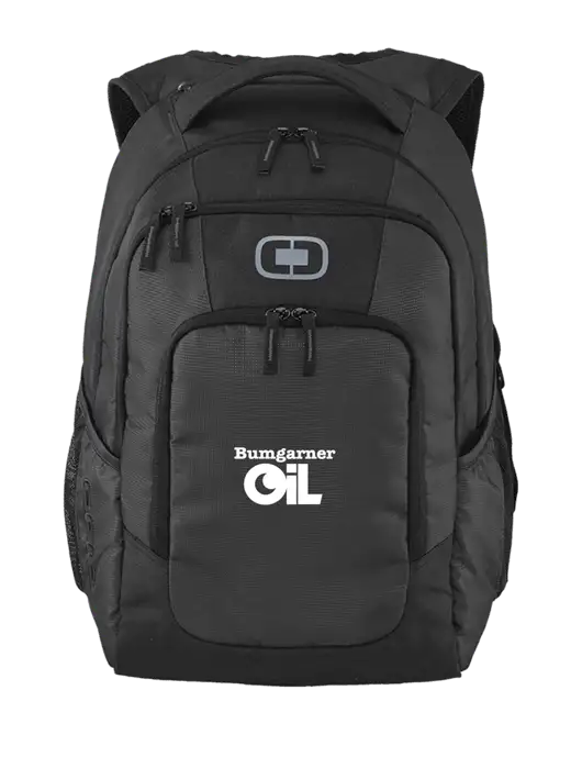 OGIO Diesel Grey Logan Laptop Backpack
 w/Bumgarner Oil Logo