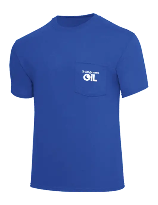 Core Blend Royal Pocket T-Shirt w/Bumgarner Oil Logo