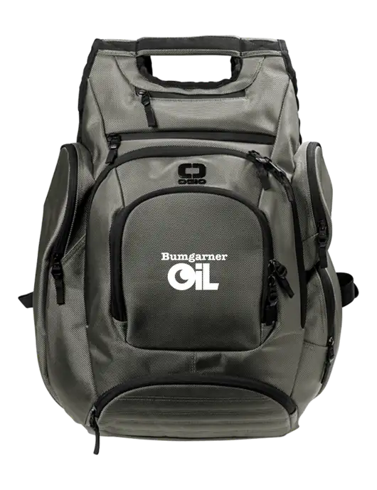 OGIO Medium Grey Metro Ballistic Laptop Backpack w/Bumgarner Oil Logo