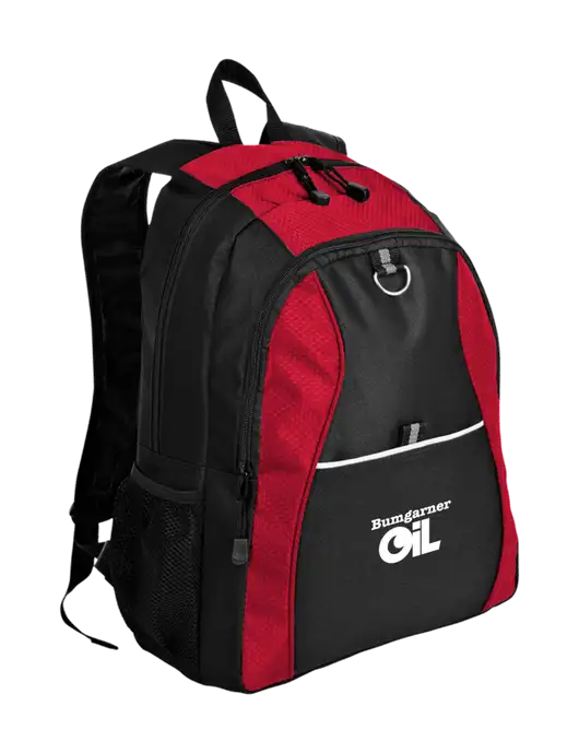 Honeycomb Red/Black Backpack w/Bumgarner Oil Logo