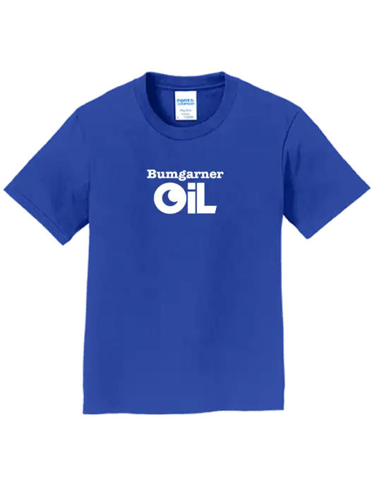 Youth Ring Spun Royal 4.5 oz T-Shirt w/Bumgarner Oil Logo